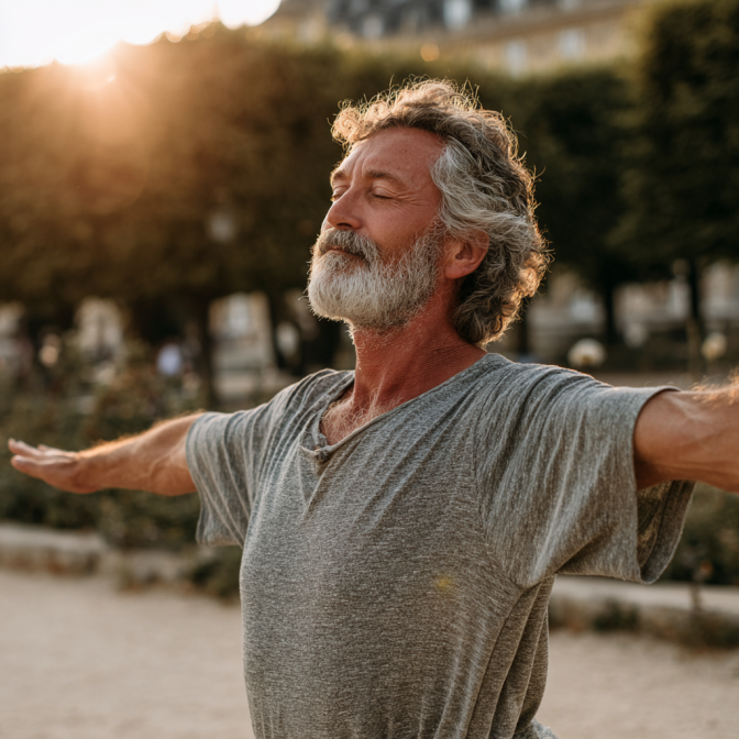 Grup de seniori practicând yoga împreună